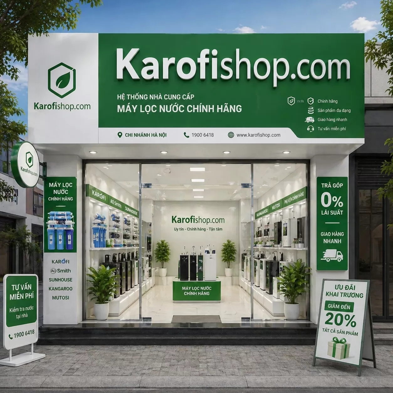 Cửa hàng máy lọc nước Karofi Trụ sở chính tại Hà Nội