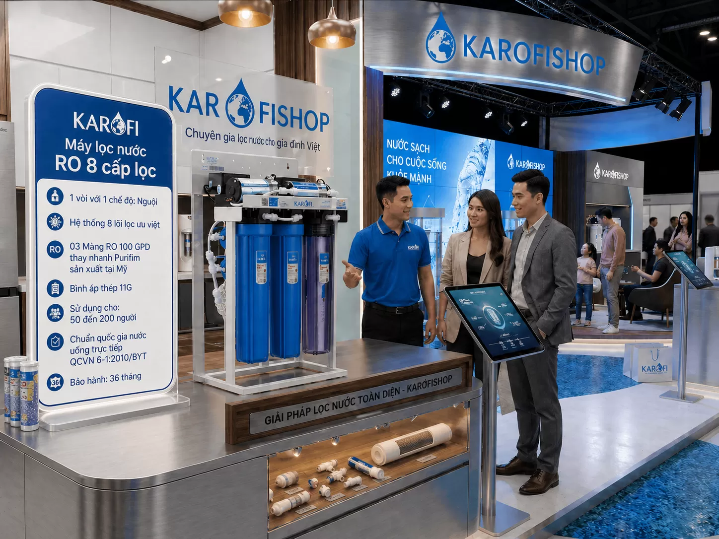 Máy lọc nước Karofi công suất lớn giải pháp nước sạch cho nhu cầu sử dụng cao