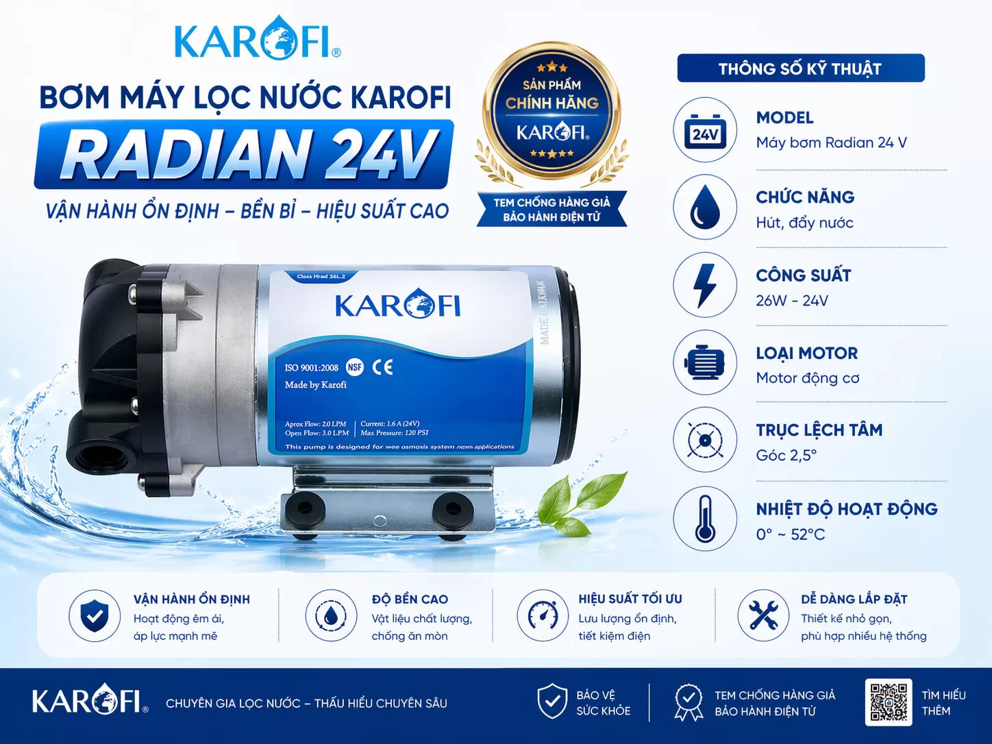 Phụ kiện Karofi ch&iacute;nh h&atilde;ng đầy đủ linh kiện cho m&aacute;y lọc nước