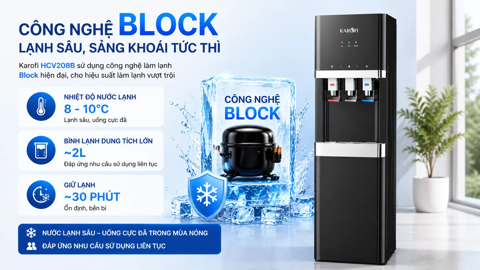 C&ocirc;ng nghệ Block &ndash; Lạnh s&acirc;u, sảng kho&aacute;i tức th&igrave;