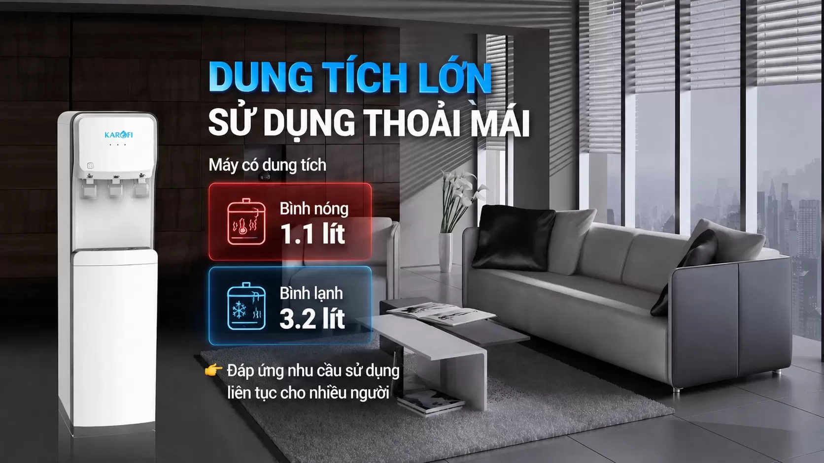 Karofi Hc18 Dung t&iacute;ch lớn sử dụng thoải m&aacute;i