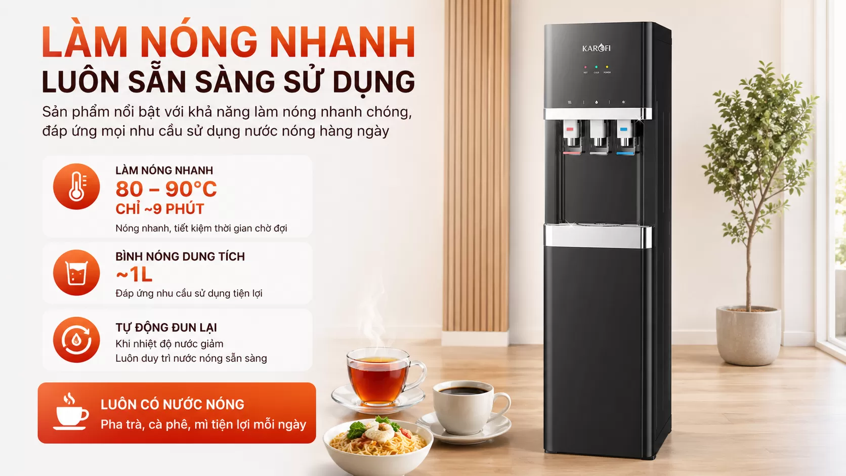 L&agrave;m n&oacute;ng nhanh &ndash; Lu&ocirc;n sẵn s&agrave;ng sử dụng