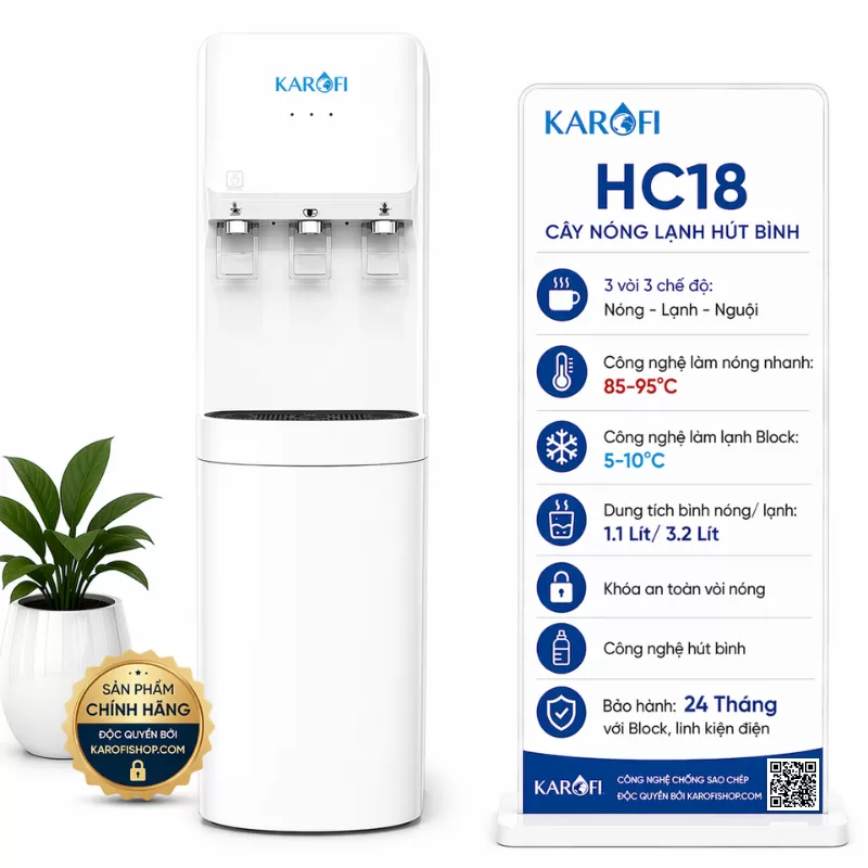 Cây nước nóng lạnh Karofi Hc18
