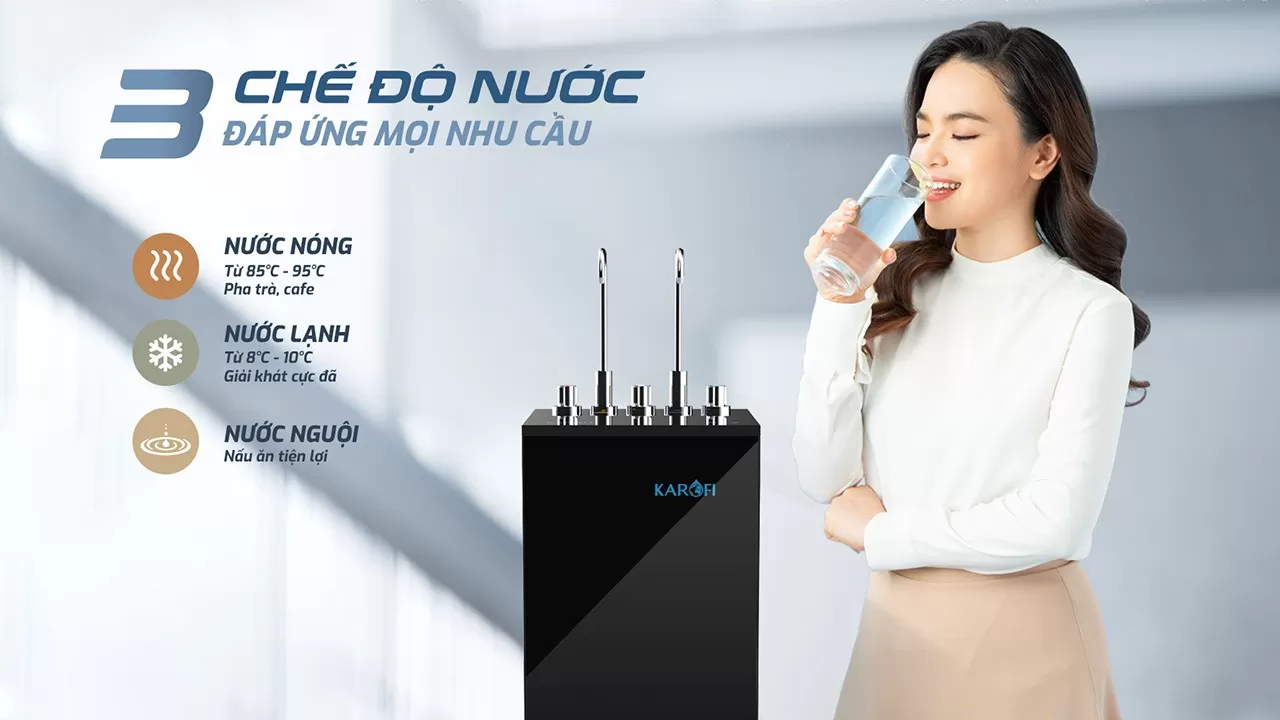 3 chế độ nước N&oacute;ng &ndash; Lạnh &ndash; Nguội