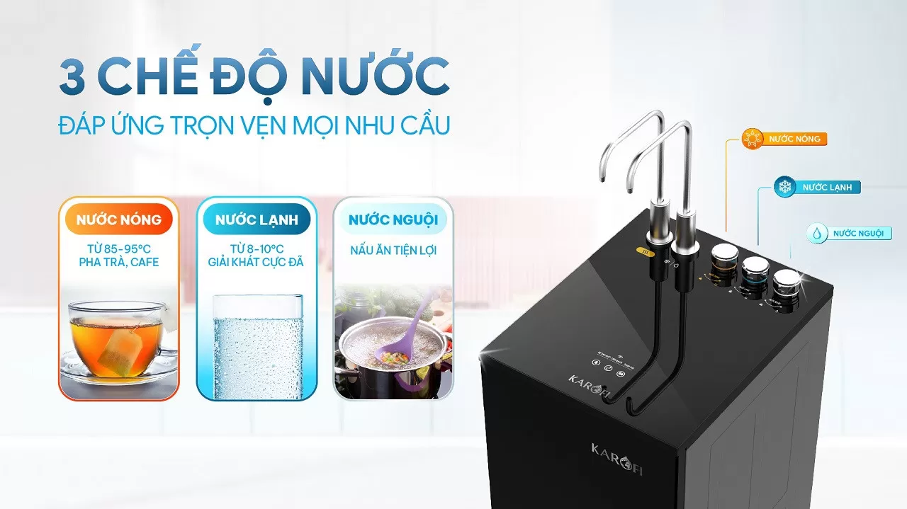 3 Chế Độ Nước N&oacute;ng &ndash; Lạnh &ndash; Nguội Tiện Lợi