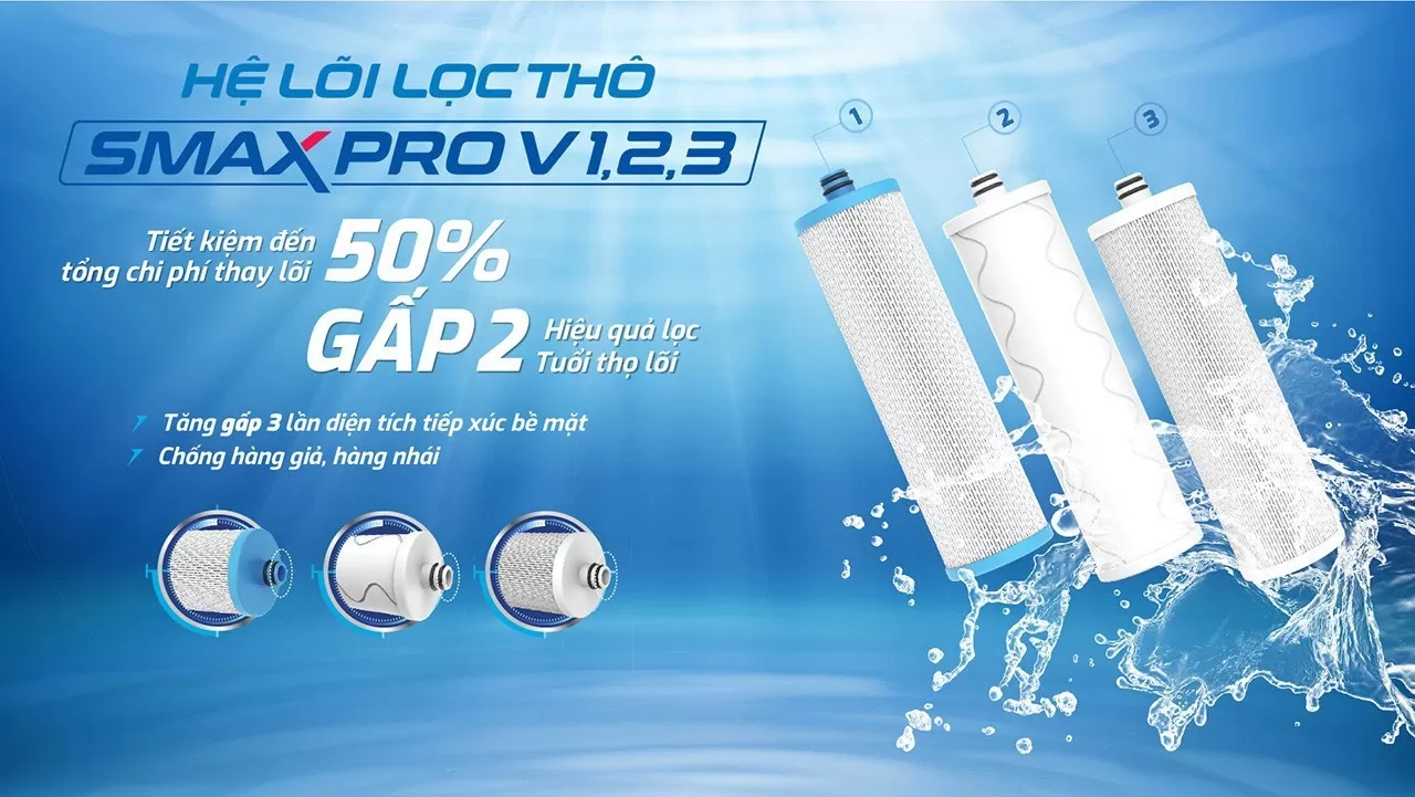 AD-M55 sử dụng bộ l&otilde;i lọc th&ocirc; Smax Pro V
