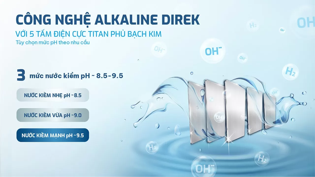 Alkaline Direk &ndash; Chủ động lựa chọn 3 mức kiềm