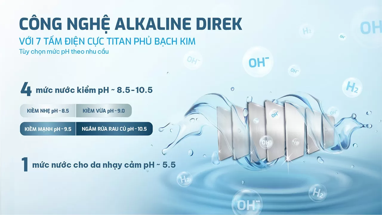 Alkaline Direk &ndash; T&ugrave;y chỉnh nhiều mức pH theo nhu cầu