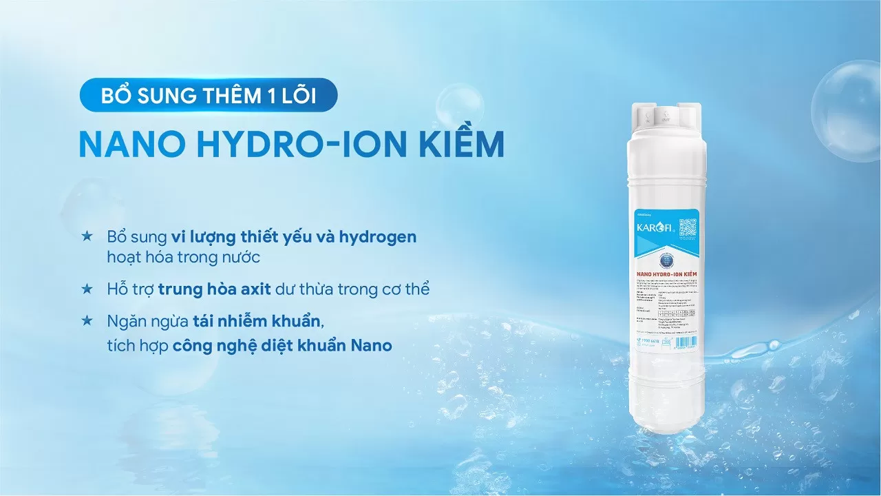 Bổ sung Hydro-ion kiềm.