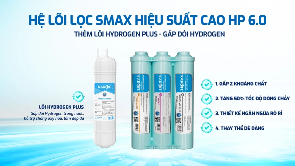 Karofi L68 Bổ sung kho&aacute;ng chất v&agrave; Hydrogen