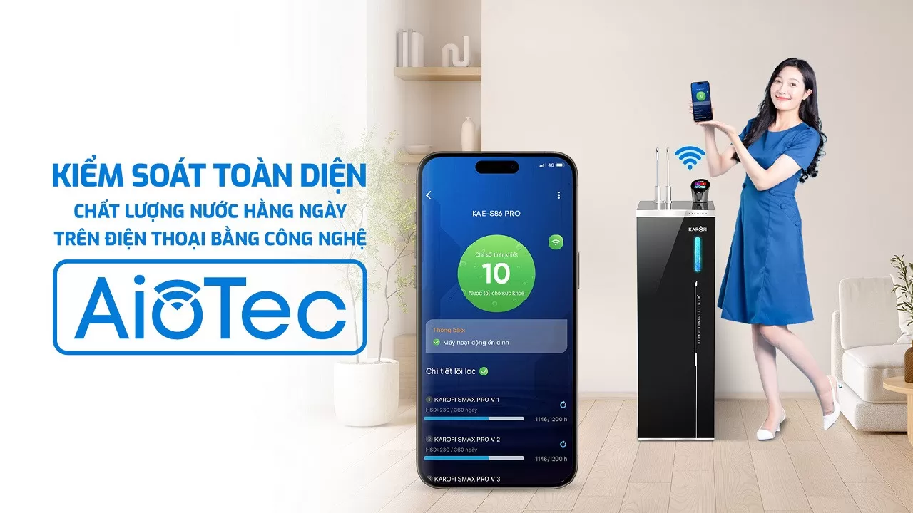 Karofi KAE-S86 PRO được t&iacute;ch hợp c&ocirc;ng nghệ AioTec