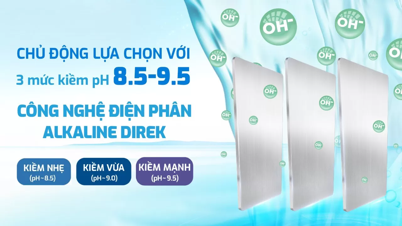 C&ocirc;ng Nghệ Alkaline Direk &ndash; Chủ Động Lựa Chọn 3 Mức Kiềm