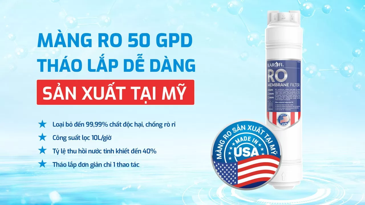 Karofi L82 sử dụng màng ro karofi Purifilm 50GDP