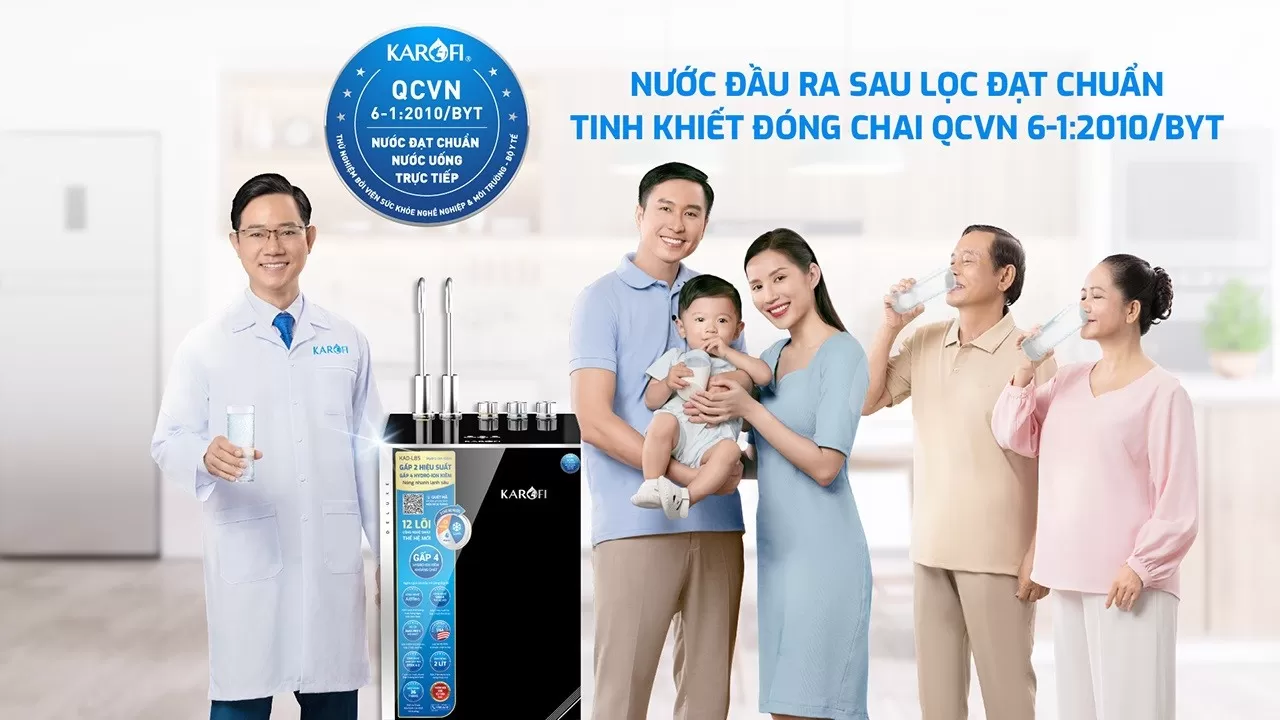 Karofi L85 Nước đạt chuẩn Bộ Y Tế – Uống trực tiếp