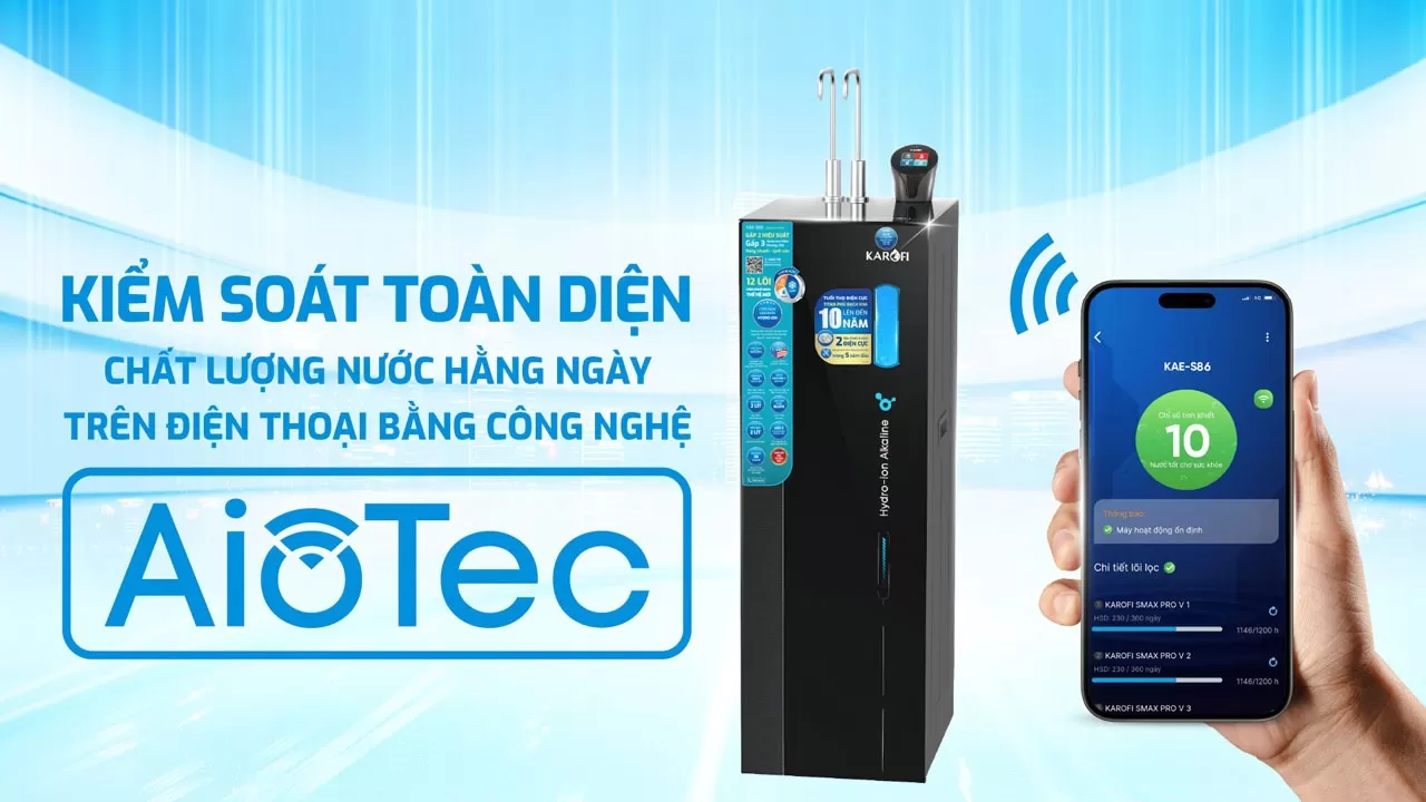 C&ocirc;ng nghệ AIoTec &ndash; Quản l&yacute; m&aacute;y lọc nước qua điện thoại