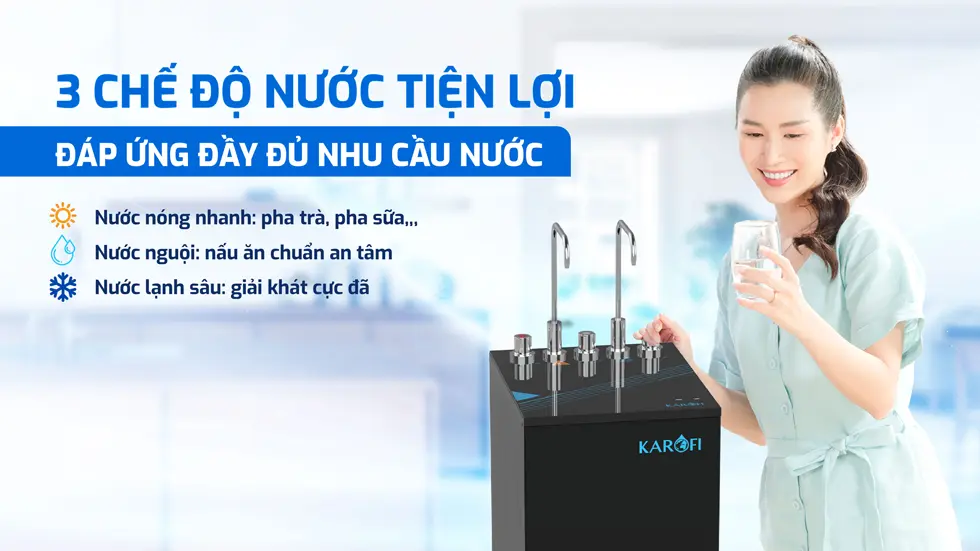 Karofi L68 3 chế độ nước tiện lợi cho gia đ&igrave;nh