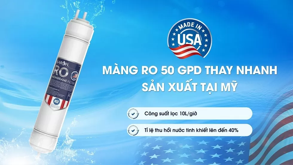 Karofi L68 C&ocirc;ng nghệ RO Mỹ đảm bảo nước tinh khiết
