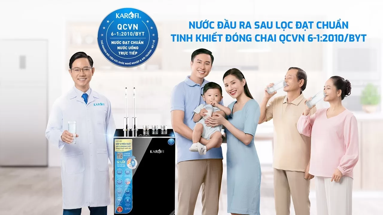Karofi L82 đạt chuẩn nước đóng chai