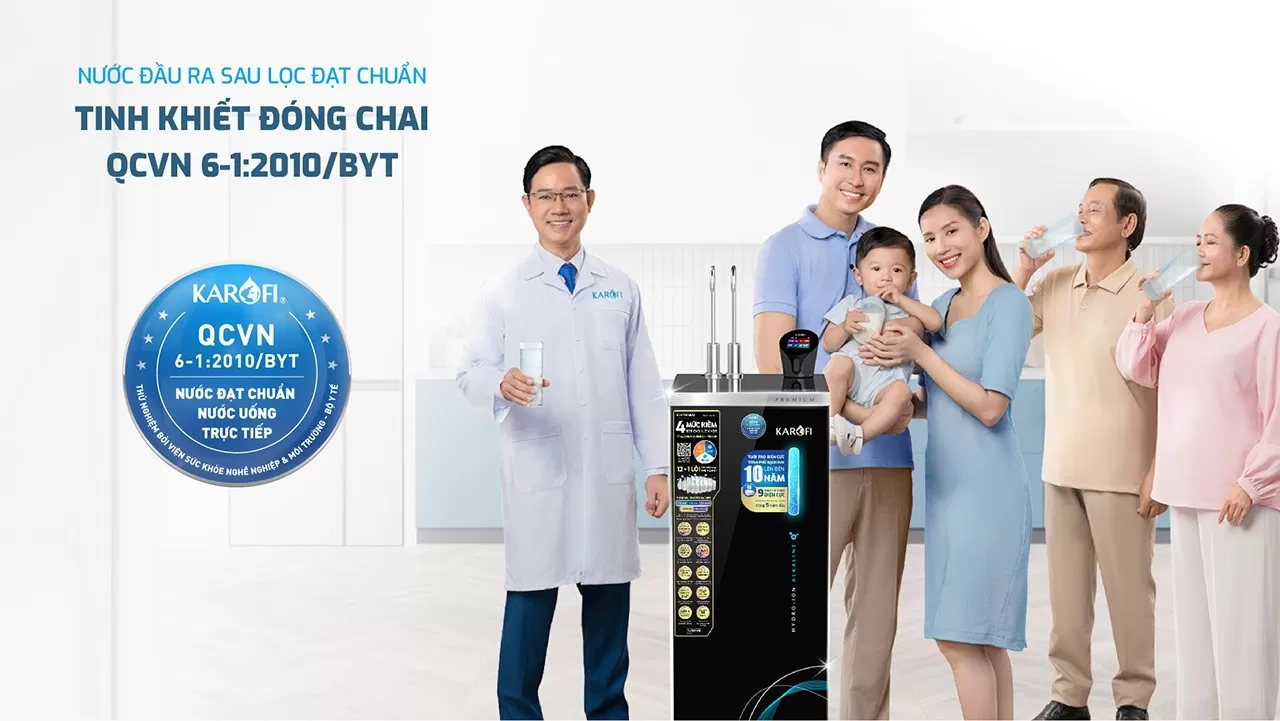 Karofi SA9 Premium nước sau lọc đạt chuẩn nước uống tại v&ograve;i