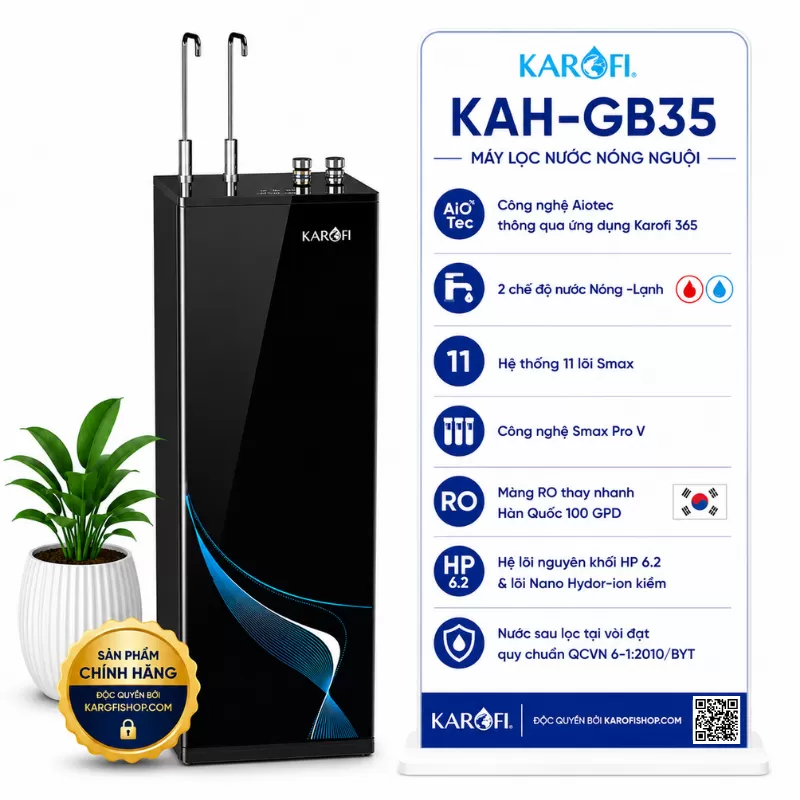 Máy lọc nước nóng nguội Karofi KAH-GB35