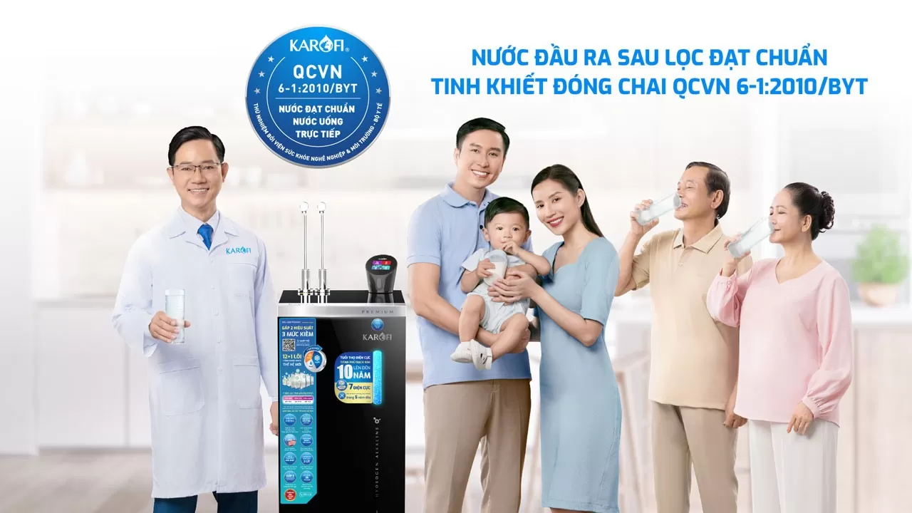 Karofi S88 Promax Nước sau lọc đạt QCVN 6-12010BYT