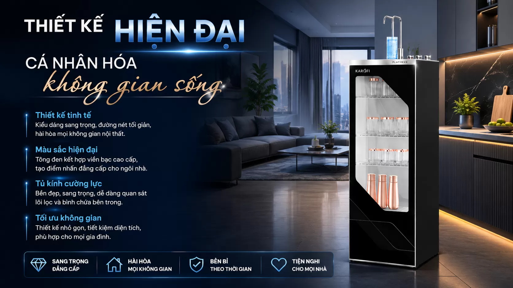 Karofi Platinum S66 Thiết kế hiện đại cho kh&ocirc;ng gian sống