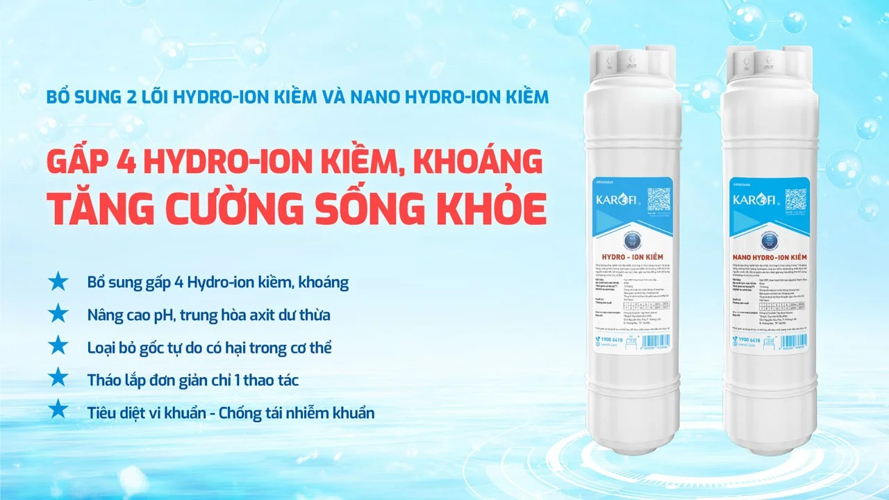 Gấp 4 Hydro ion kiềm – Tốt cho sức khỏe