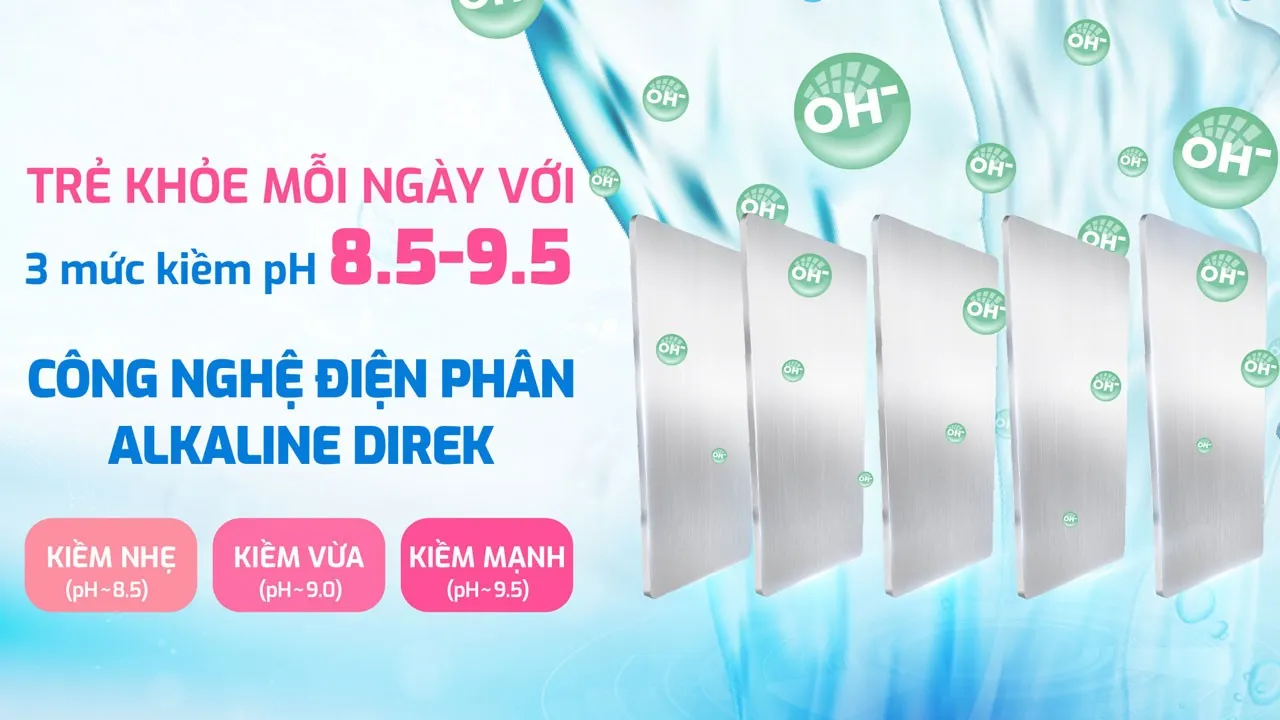 T&ugrave;y chỉnh 3 mức kiềm ph&ugrave; hợp từng nhu cầu