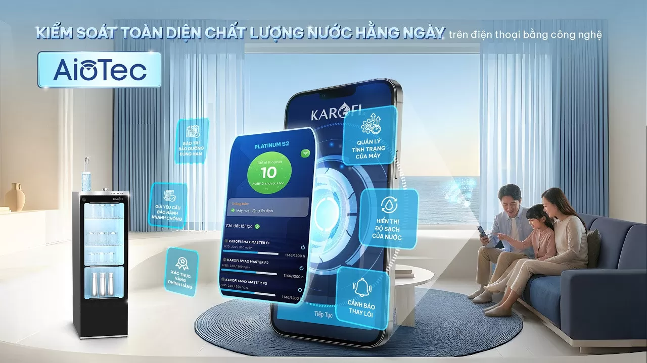 AIoTec &ndash; Quản l&yacute; m&aacute;y lọc nước qua điện thoại