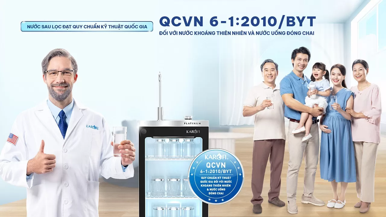 Chất lượng nước sau lọc Ph&ugrave; hợp quy chuẩn QCVN 6-1:2010/BYT