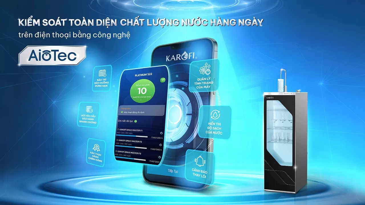 C&ocirc;ng nghệ AIoTec &ndash; Quản l&yacute; m&aacute;y lọc nước từ xa