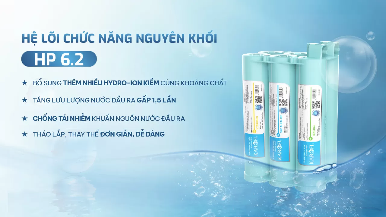 Hệ L&otilde;i HP 6.2 V&agrave; Nano Hydro-ion Kiềm