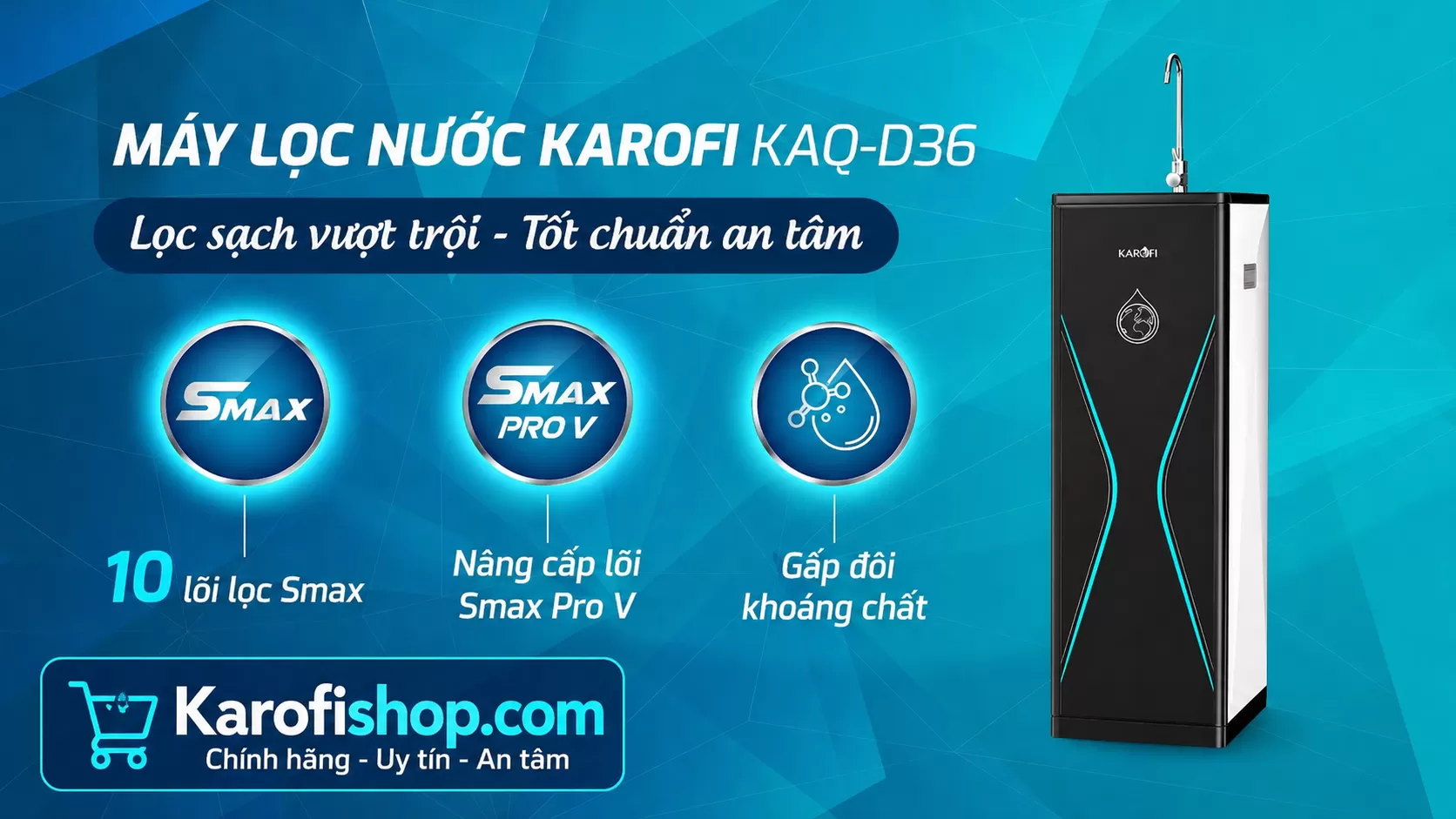 Đ&acirc;y l&agrave; d&ograve;ng m&aacute;y lọc nước Karofi b&aacute;n chạy trong ph&acirc;n kh&uacute;c phổ th&ocirc;ng