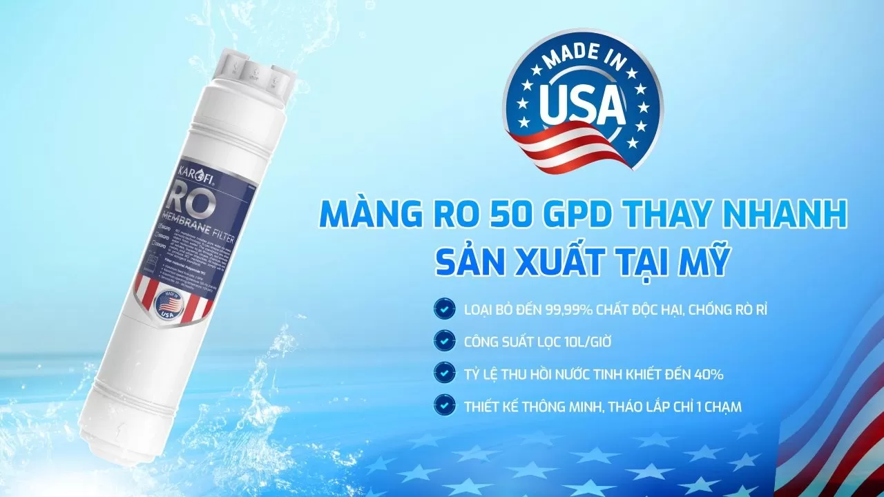 C&ocirc;ng nghệ lọc RO của Karofi KAQ-D20