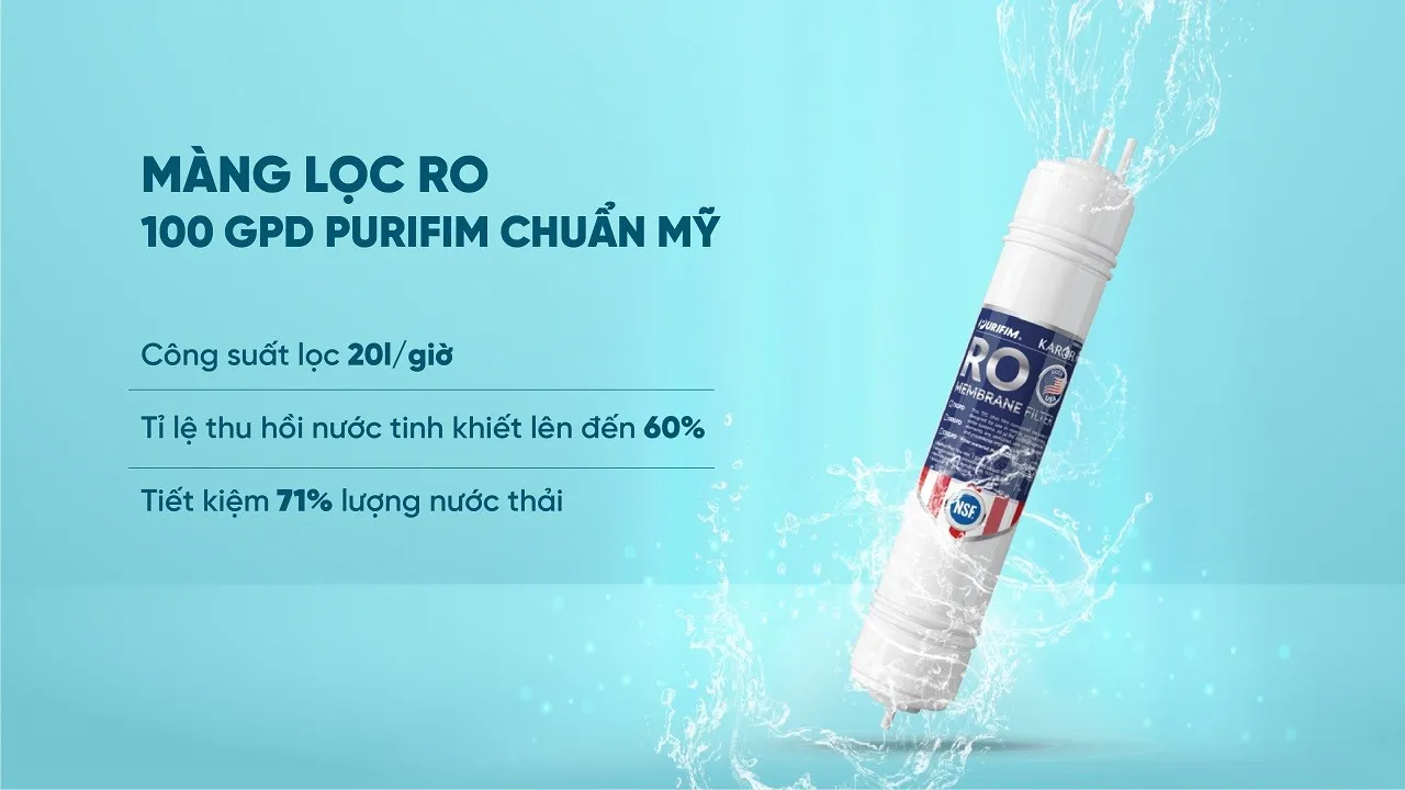M&agrave;ng RO Purifim sản xuất tại Mỹ