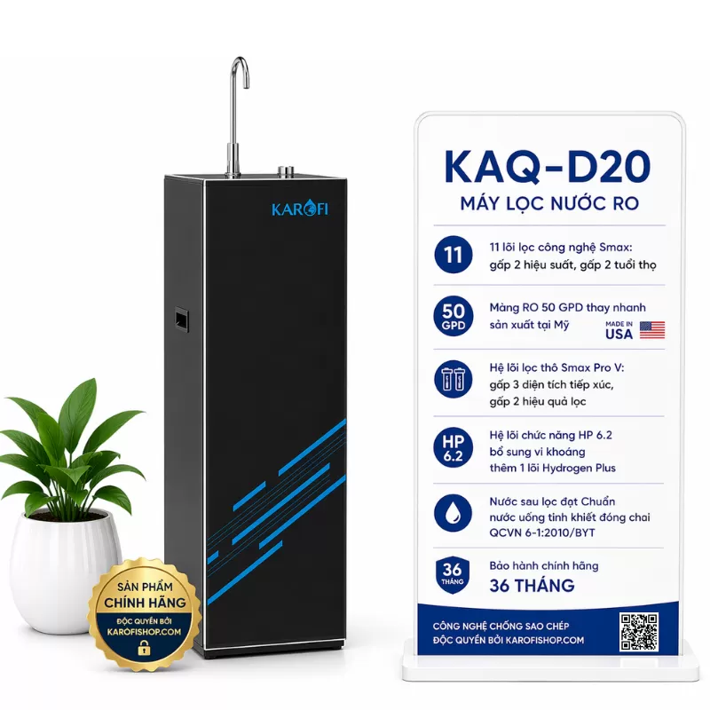 Máy lọc nước Karofi KAQ-D20