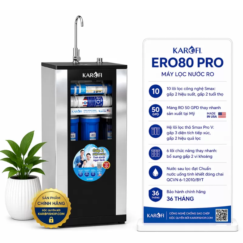 Máy lọc nước Karofi Ero80 Pro
