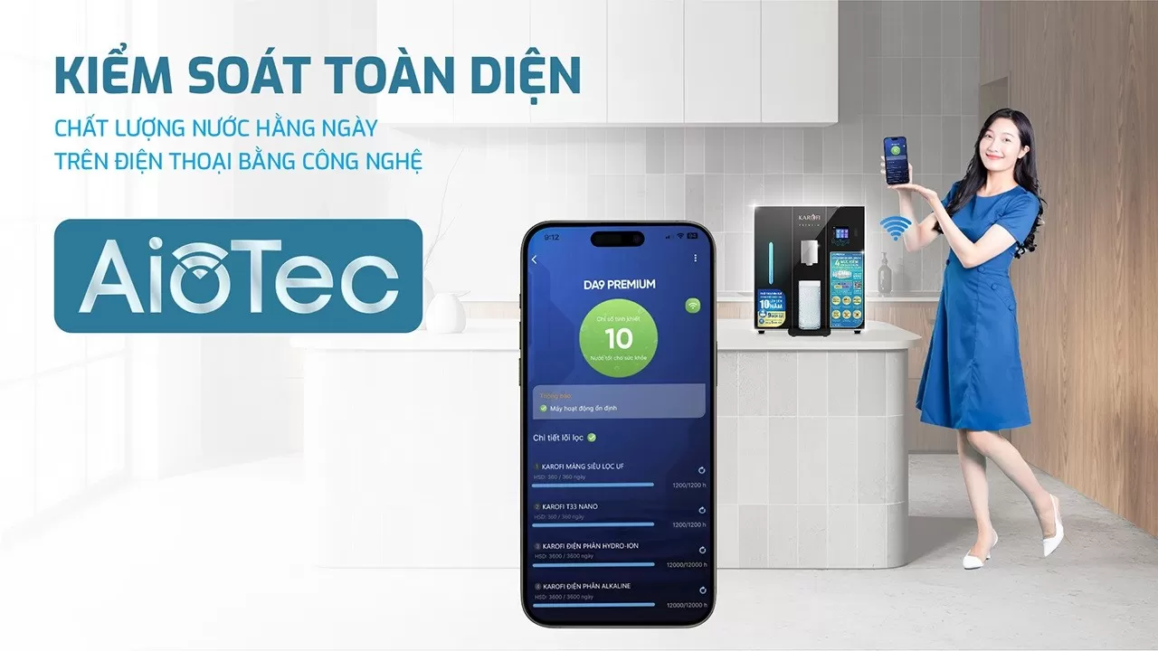 C&ocirc;ng nghệ AIoTec &ndash; Theo d&otilde;i chất lượng nước qua điện thoại