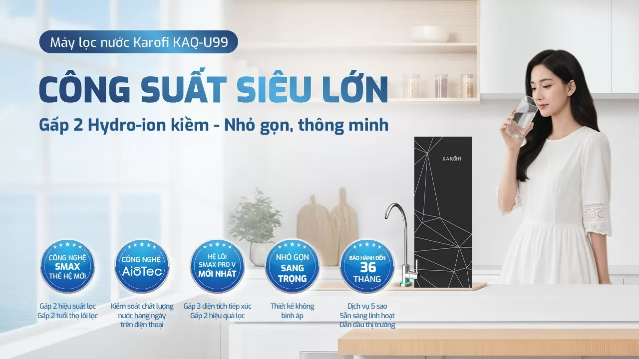 gi&aacute; m&aacute;y lọc nước Karofi U99 hiện nay