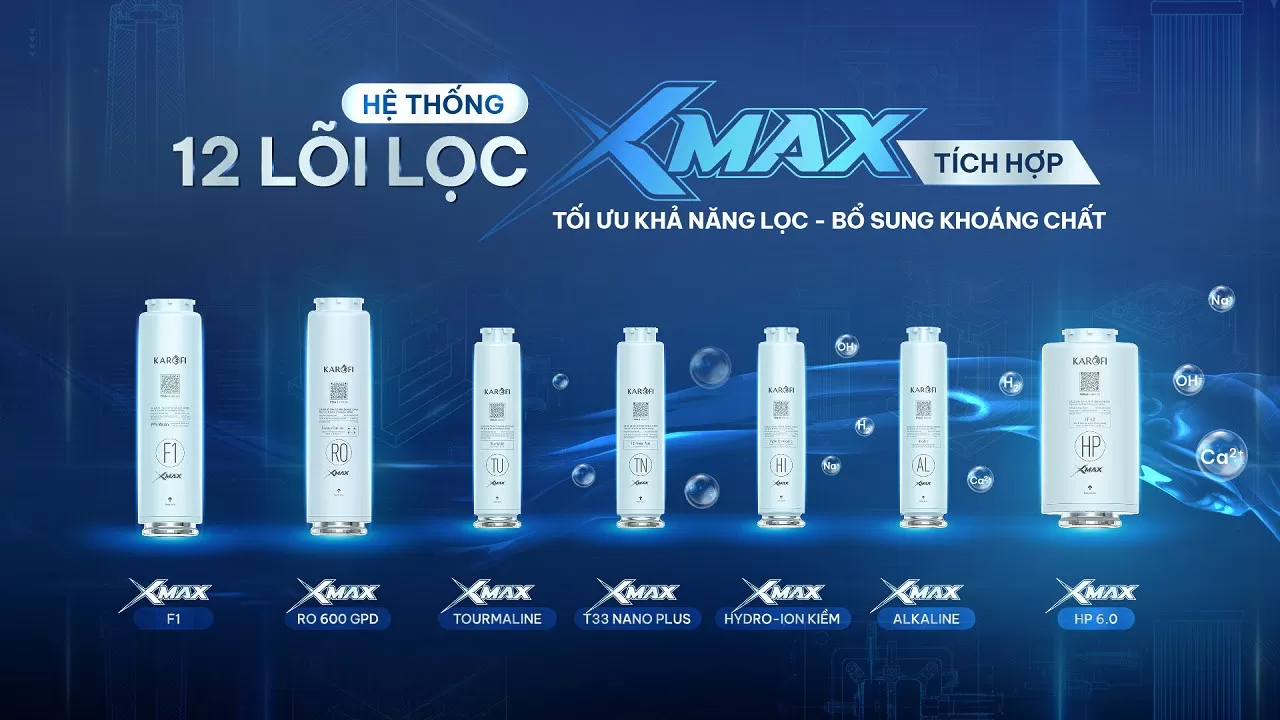 Hệ thống 12 l&otilde;i lọc Xmax