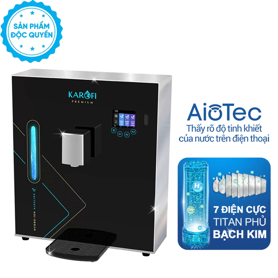 Máy lọc nước Hydro-Ion kiềm Karofi DA8 Premium