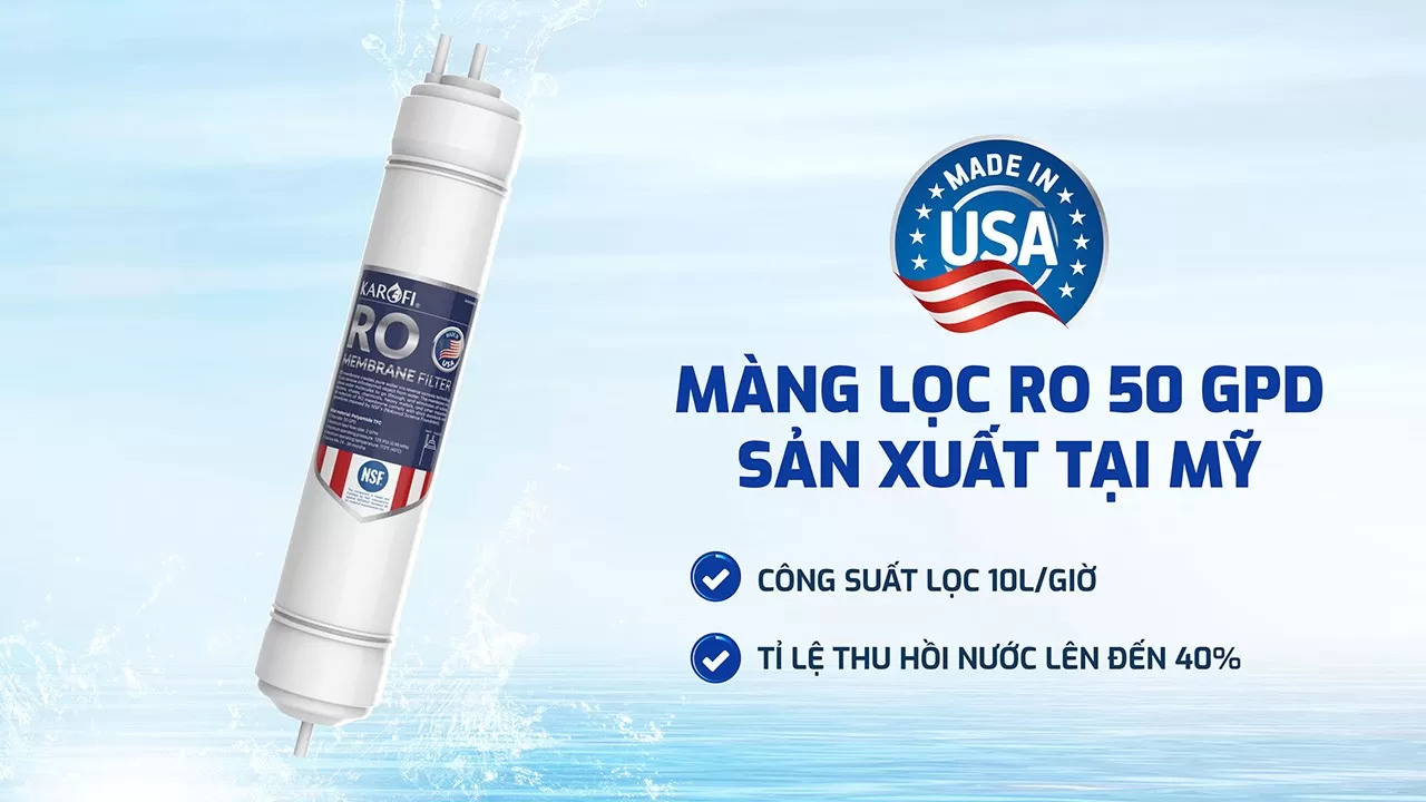 Karofi U03 Pro c&oacute; c&ocirc;ng suất khoảng 10 l&iacute;t mỗi giờ