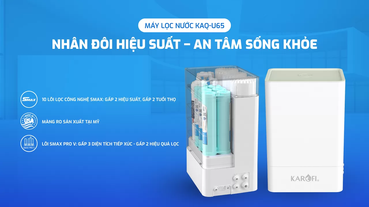 M&aacute;y lọc nước Karofi KAQ-U65