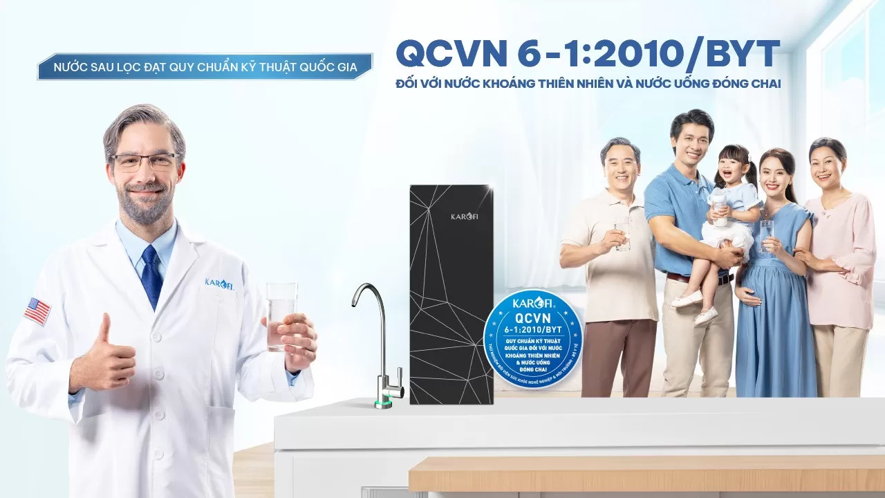 Karofi U99 Nước đạt chuẩn Bộ Y Tế