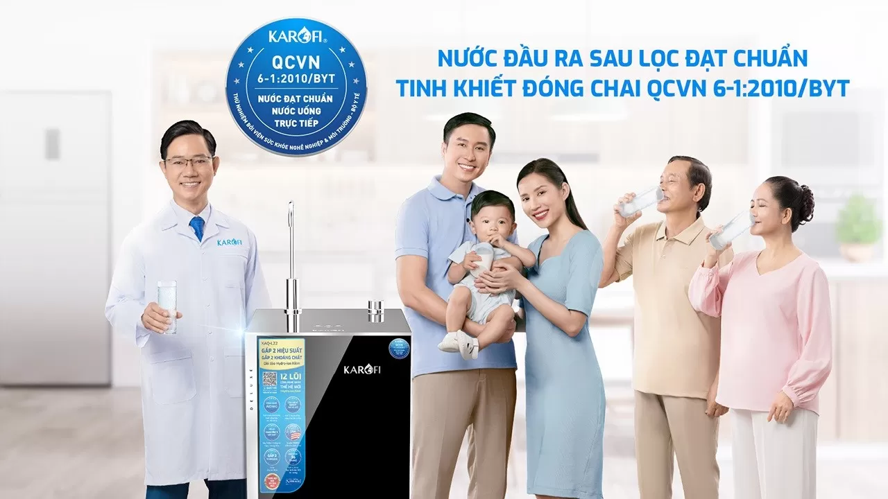 Karofi L22 Nguồn nước sau lọc Đ&aacute;p ứng quy chuẩn nước uống trực tiếp C&oacute; thể sử dụng tại v&ograve;i trong điều kiện ti&ecirc;u chuẩn