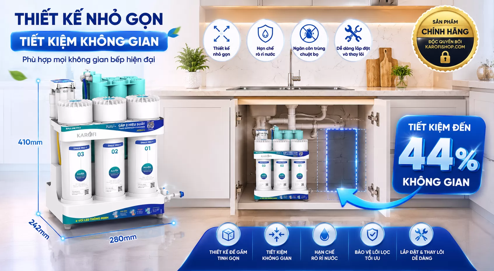 Thiết Kế Để Gầm Tinh Gọn &ndash; Tiết Kiệm Đến 44% Kh&ocirc;ng Gian