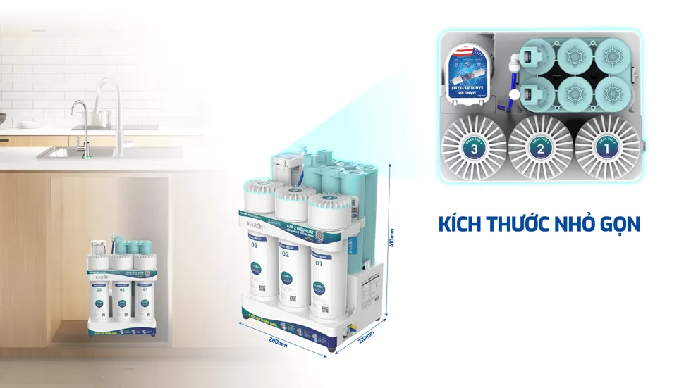 Karofi U95 Pro thiết kế để gầm hiện đại