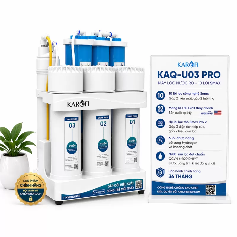 Máy lọc nước Karofi KAQ-U03 Pro