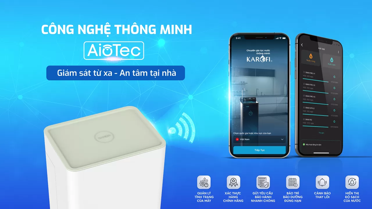 Karofi U98 T&iacute;ch hợp c&ocirc;ng nghệ AIOTEC