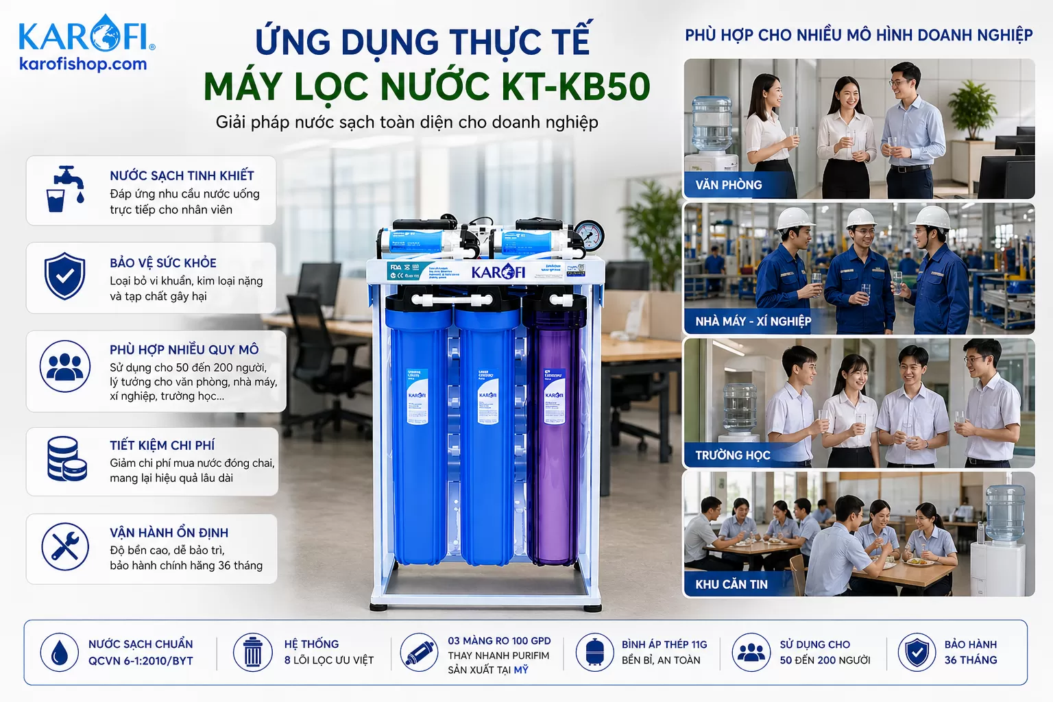 Karofi KT-KB50 Ứng dụng thực tế sử dụng v&agrave;o c&ocirc;ng ty